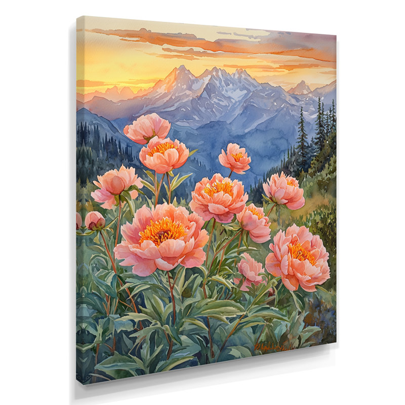Bories - Art mural sur toile florale, H 20 po x l 12 po, Toile tendue, Ne s’applique pas