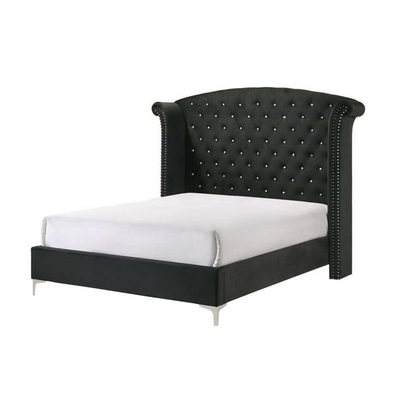 Lit en tissu d'ameublement Glam, King