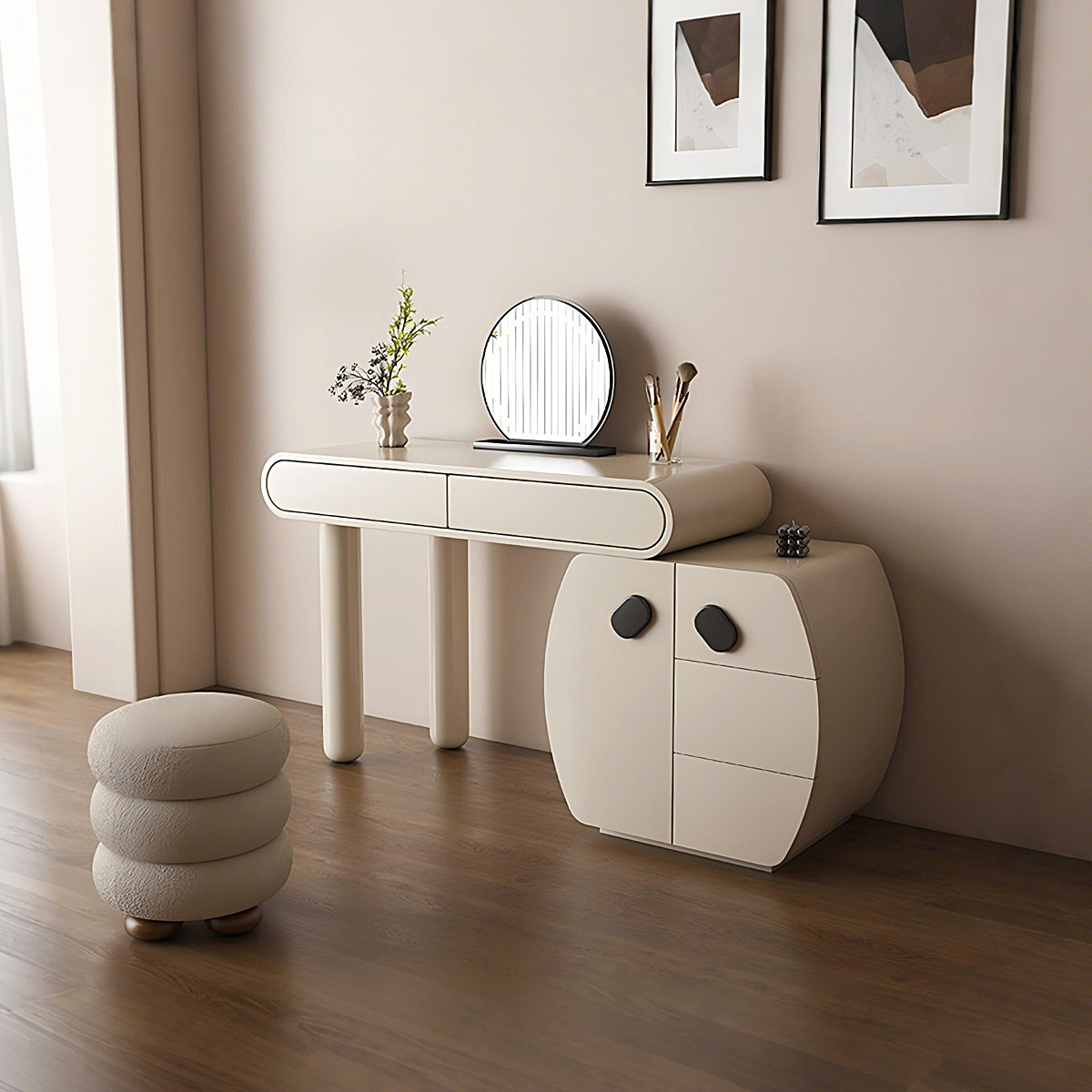 Wrought Studio Modern Minimalist Expandable Vanity with Large Capacity ...