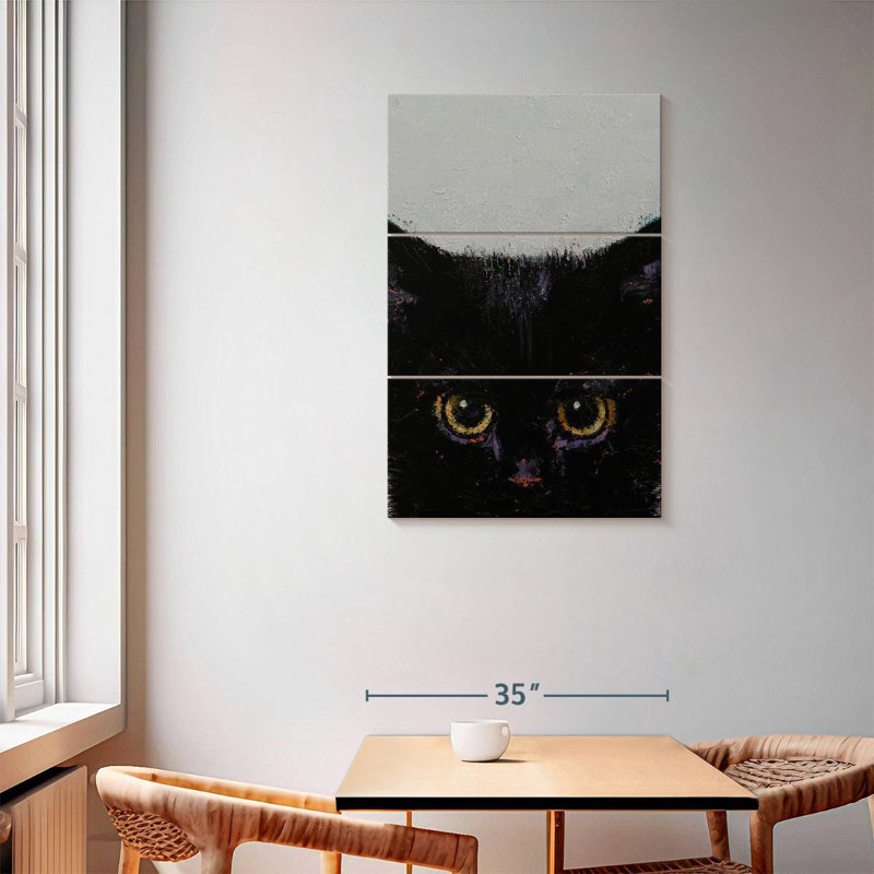 Brampt Black Kitten, 57" H x 36" W