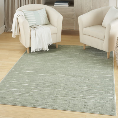 Ebern Designs Lureatha Green Modern Indoor Rug