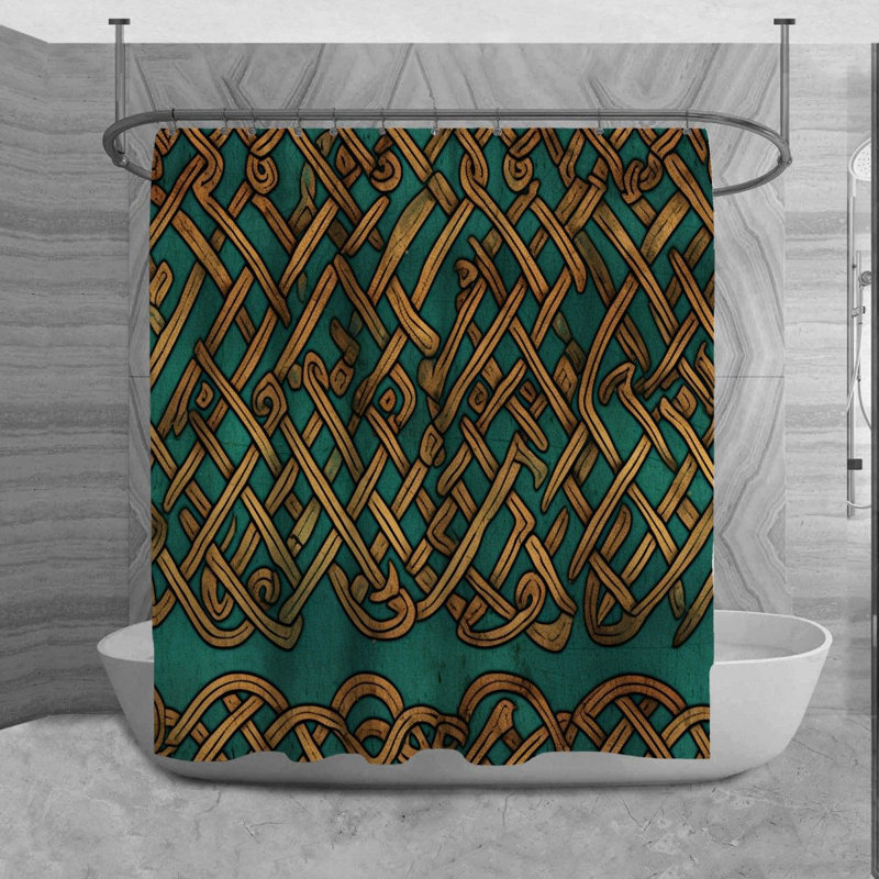 Terrika Geometric Shower Curtain, H 84 po x l 70 po