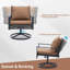Ensemble de mobilier d'extérieur 3 pièces avec table basse à 2 niveaux-1747030420