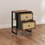 50cm W Steel Bedside Table