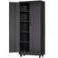 Armoire de rangement robuste en métal avec système de verrouillage et tablettes réglables