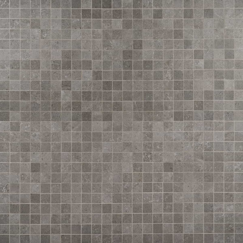 New Rock 2X2 Matte Porcelain Mosaic, Fossil Dark Gray