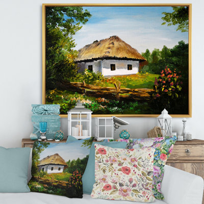 «Traditional Cottage at Dawn in Summer», peinture sur toile
