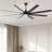 84 In Super Large Black Ceiling Fan With Remote Control 8 Blades