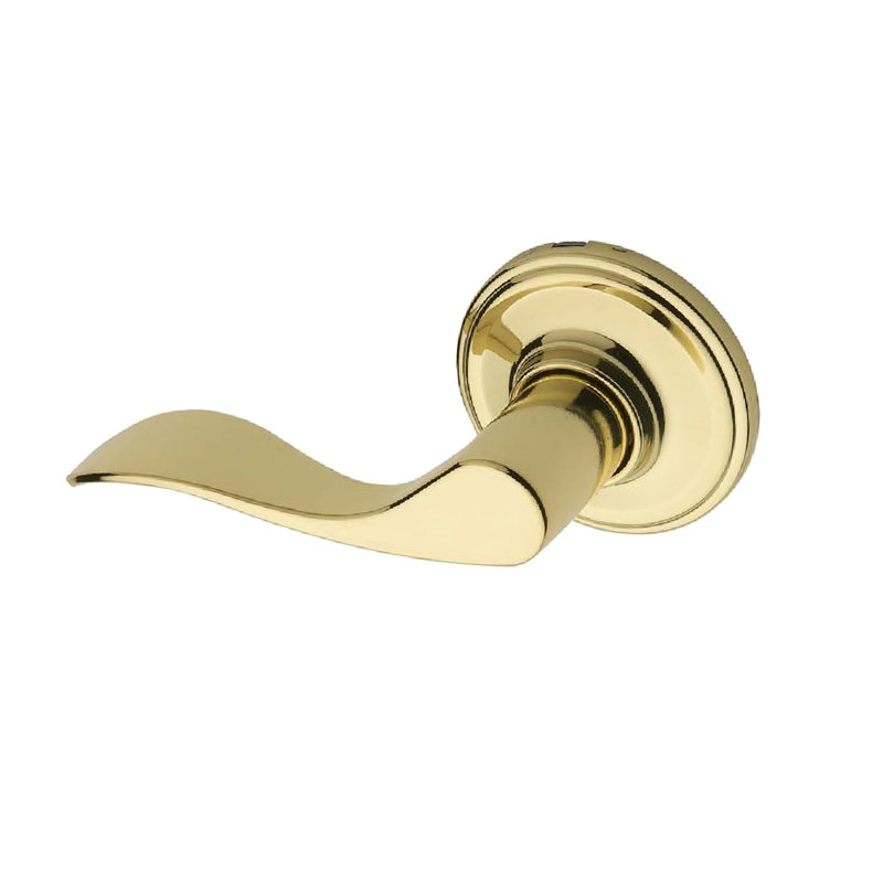 Waverlie Single Dummy Door Lever, Polished Brass, Left
