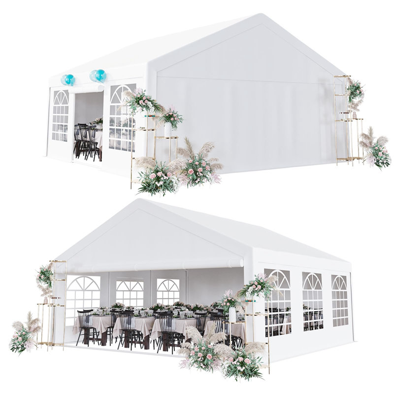 235.2'' W x 435.6'' D Party Tent, 19.6 ft x 19.6 ft