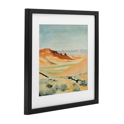 Paysage désertique, impression encadrée sous verre, design par Petal Prints Design