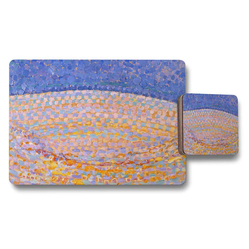 Impressionist Art Placemats And Coaster Set Abstract Scene