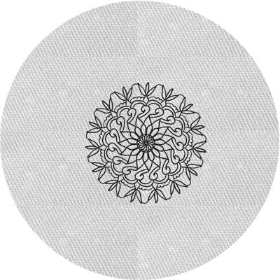Tapis blanc/noir tissé à la machine
