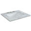 Plateau de meuble-lavabo simple 25 po en blanc avec lavabo