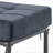Ottoman, Light Gray Velvet with Industrial Metal Design | Sandy Grey Finish | Metal | Gold
