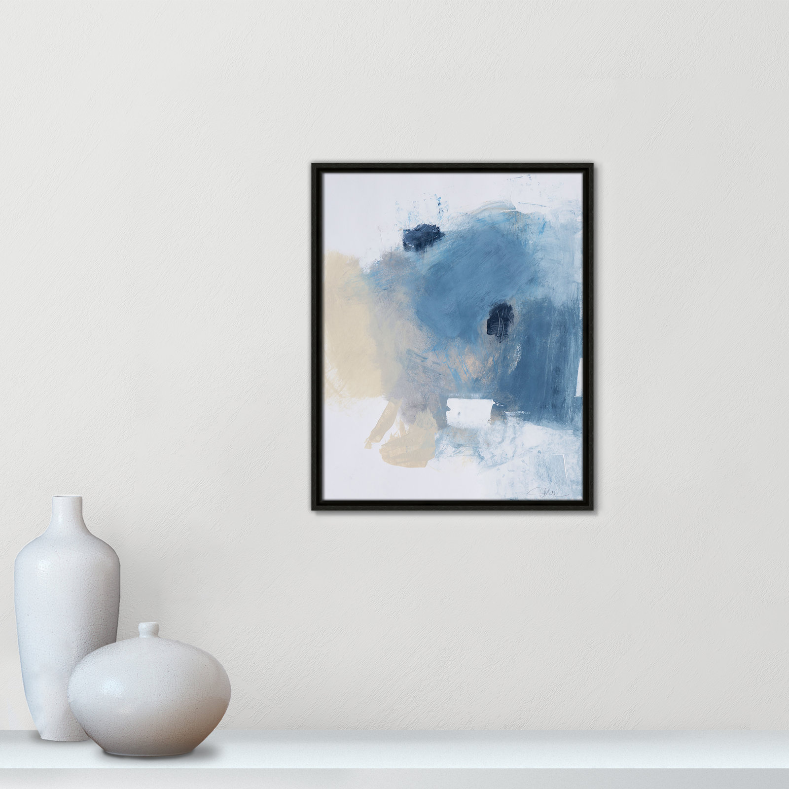 Coastal Carnival Collection "Coastal Carnival I" Print, Espresso Floater Framed Canvas, No Mat, 21.5" H x 17.5" W x 2" D