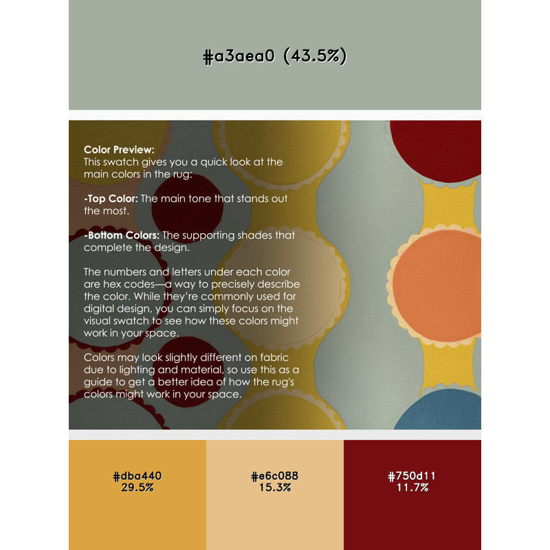 Spirited Pop Rug, Round 7'