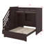 Lit superposé simple / double avec marches de rangement, garde-robe intégrée, ports USB et éclairage-1686545540