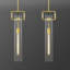 Luminaire suspendu pour îlot de cuisine à 1 lumière avec verre cylindrique (ensemble de 2)-1079717581