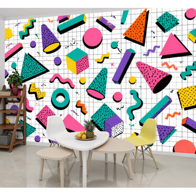 Papier peint adhésif auto-adhésif moderne pour la chambre à coucher L 69 po x l 96 po Peel and Stick
