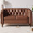PU Leather 2-Seater Loveseat Sofa-1248362608