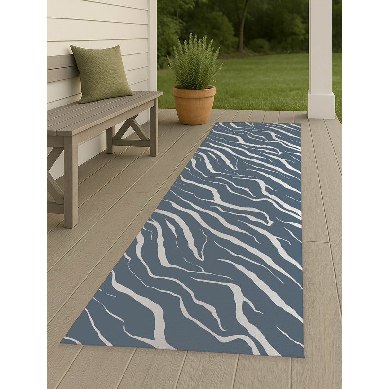 Tapis d'extérieur antidérapant Lush Cracks, Tapis de couloir 2 pi 6 po x 8 pi