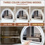 Coiffeuse de 39 pouces avec miroir lumineux à DEL, commandes à écran tactile et tiroir de rangement pour l'élégance de la chambre à coucher
