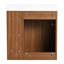 Meuble-lavabo de 20 po avec lavabo en résine et porte à fermeture en douceur, style moderne, mural, facile à nettoyer, meuble-lavabo flottant en noyer, lavabo, aspect contemporain, spacieux, finition