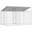Cage à chien avec toit vidaXL argenté 157,48 po x 78,74 po x 100,79 po-118101798