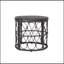 Table d'appoint Bruce Wicker Weave avec rotin en polyéthylène durable et conception compacte pour une utilisation intérieure et extérieure