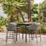 Boston Outdoor 6 - Piece Dining Set with Cushions