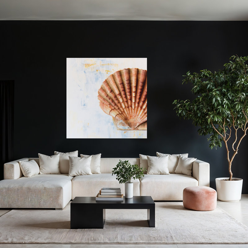 Seashell Abstract Coastal Art, 48" H x 48" W