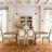 20" H Mid Century Modern Upholstered Linen Side Chair  King Louis Back Solid Wood Dining  Chairs-205656320