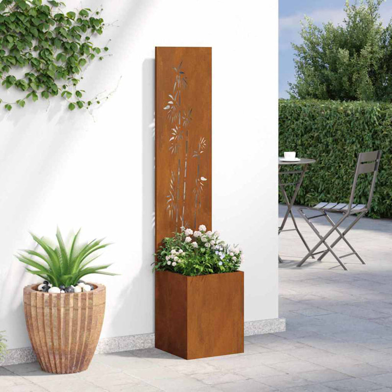 Planter Box, Rusty, 140cm H x 32cm W x 32cm D