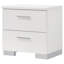 Table de chevet 2 tiroirs Clapp blanc ultrabrillant