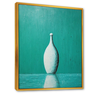 Tenpin turquoise sur toile