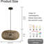 Luminaire suspendu en rotin de 15,75 pouces Boho