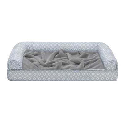Geometric Orthopedic Polyester Pet Bed
