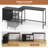 Marayah L-Shaped Steel Computer Desk with Built-In Electrical Outlet-390267883