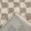 Tapis beige à carreaux à poils longs Walker-273037365