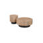 Table basse ronde en bois de manguier massif-873565448