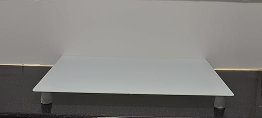 Rectangle Universal Hob Cover Plate White Tempered Glass Non Slip Feet 5Mm Dishwasher Safe Worktop Saver Anti Slip Elastic Chopping Board Sleek Surface 80 X 52 Cm (HOB Cover with 4 X Feets)