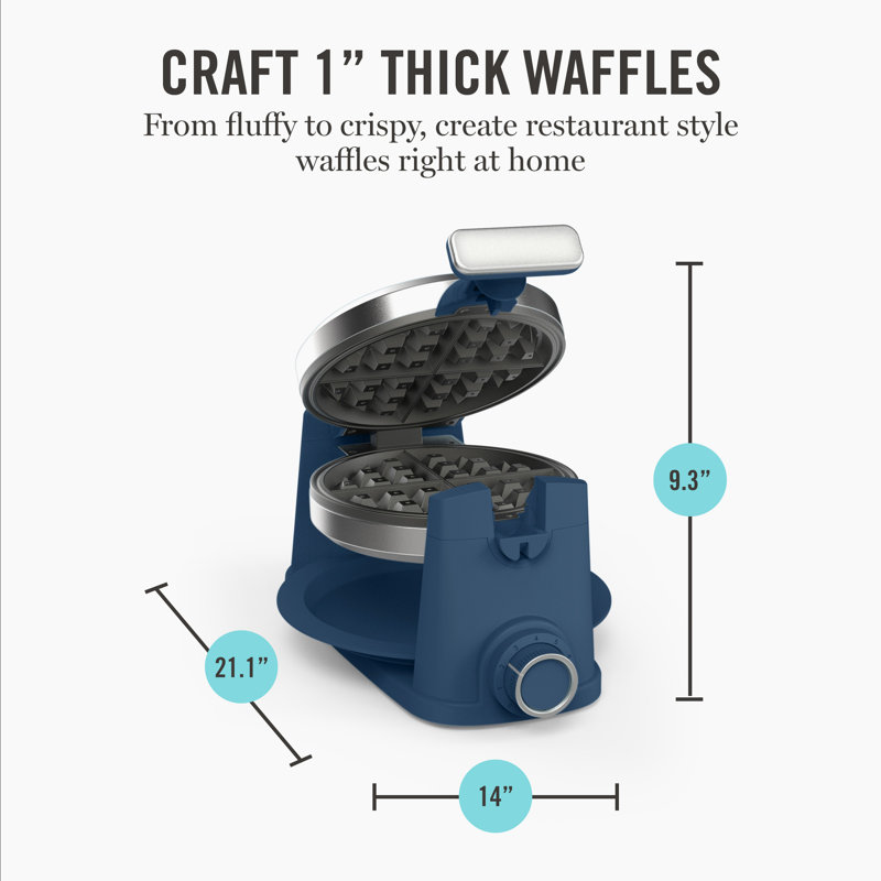 Gaufrier rotatif Martha Stewart, indigo, Indigo