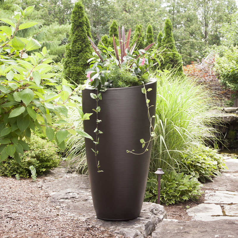 Jardinière en plastique Marazzi, Espresso, H 42 po x l 22 po x P 22 po