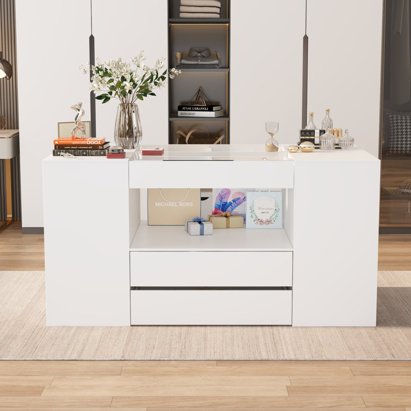 Rebrilliant Fourteen Drawer Closet Island & Reviews | Wayfair
