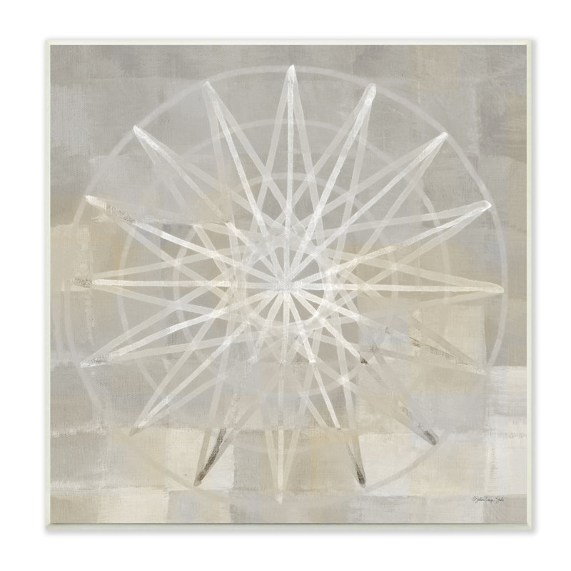 Balanced Linear Fractal Design Beige and White MDF Wall Art