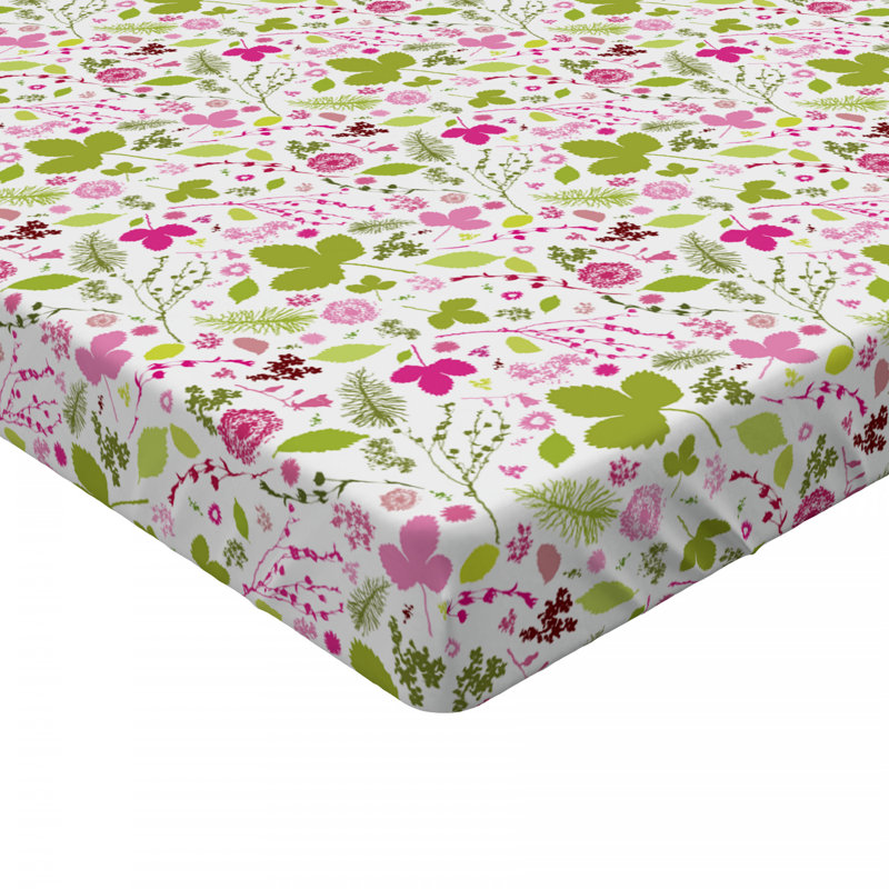 Microfiber Floral Fitted Sheet, Full Fitted Sheet