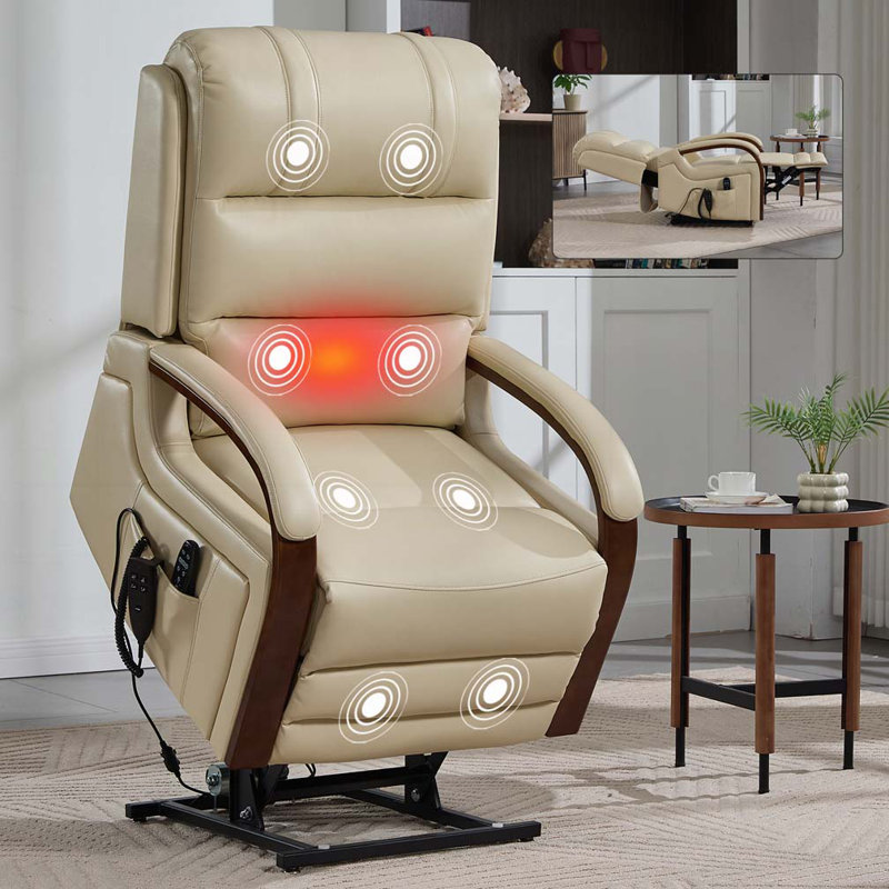 Fauteuil inclinable à deux moteurs Infinity Position Power Lift avec massage thermique et mécanisme de mouvement robuste