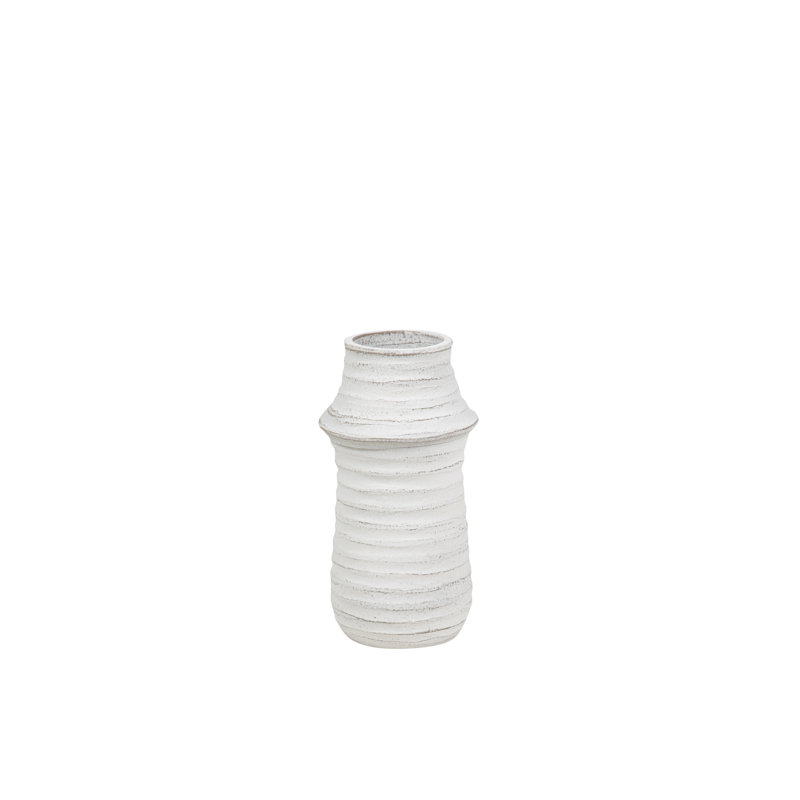 WHITE CERAMIC VASE, 30cm