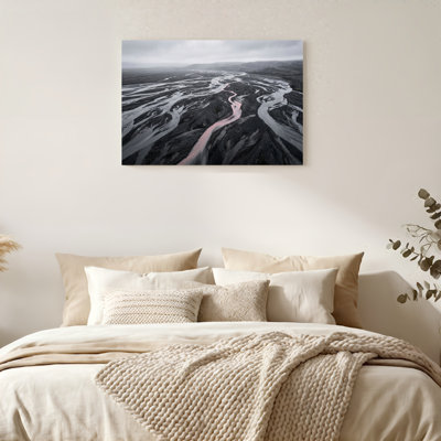 «Gallery Wrap», art mural sur toile pour le salon, la chambre à coucher, le bureau ou le vestibule - décoration murale décorative avec paysage fluvial